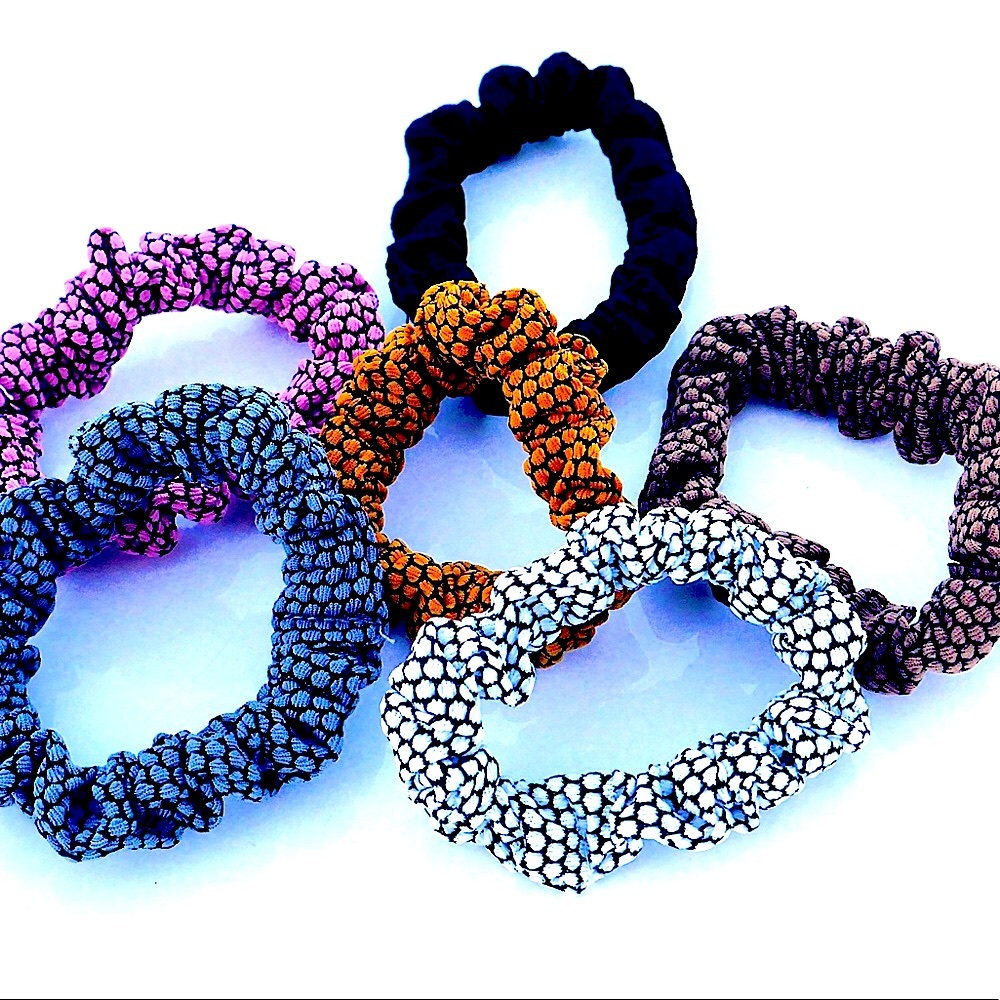 Colorful Small Pebble Scrunchy Set